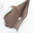 TIFFANY&Co. Bifold Wallet Leather Black Gold Auth 162920V-22