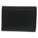 TIFFANY&Co. Bifold Wallet Leather Black Gold Auth 162920V-3