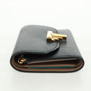 TIFFANY&Co. Bifold Wallet Leather Black Gold Auth 162920V-4