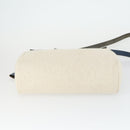 HERMES Her Bag PM Hand Bag Canvas Leather Beige Auth 162923V-5