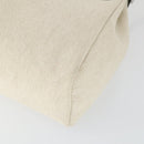 HERMES Her Bag PM Hand Bag Canvas Leather Beige Auth 162923V-15