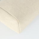 HERMES Her Bag PM Hand Bag Canvas Leather Beige Auth 162923V-16