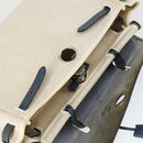 HERMES Her Bag PM Hand Bag Canvas Leather Beige Auth 162923V-21