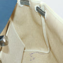 HERMES Her Bag PM Hand Bag Canvas Leather Beige Auth 162923V-22