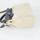 HERMES Her Bag PM Hand Bag Canvas Leather Beige Auth 162923V-4