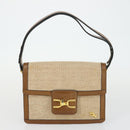 BALLY Shoulder Bag Leather 2 Set Beige Gold Auth 162925-10