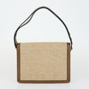 BALLY Shoulder Bag Leather 2 Set Beige Gold Auth 162925-11