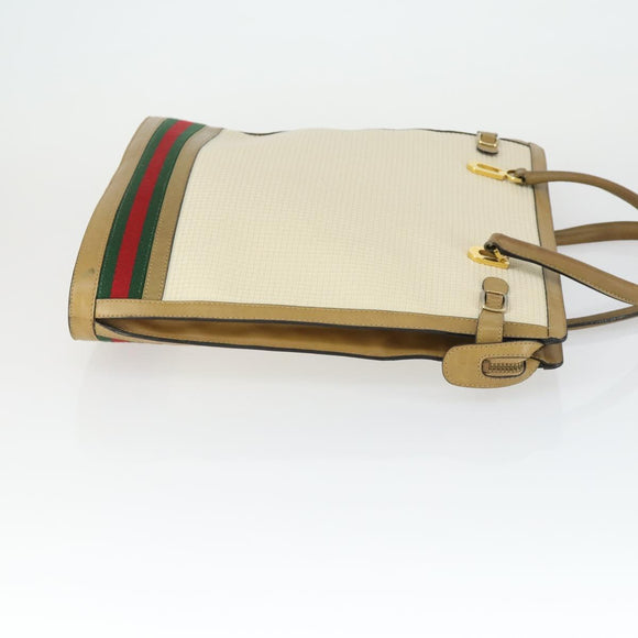 BALLY Shoulder Bag Leather 2 Set Beige Gold Auth 162925