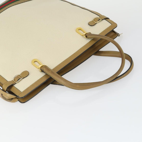 BALLY Shoulder Bag Leather 2 Set Beige Gold Auth 162925