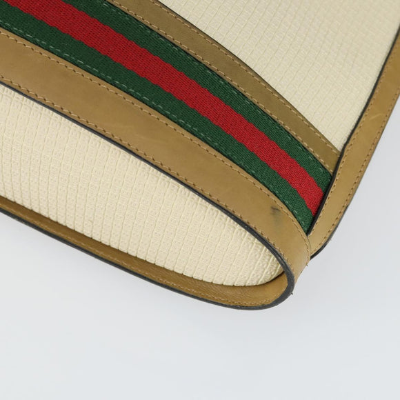 BALLY Shoulder Bag Leather 2 Set Beige Gold Auth 162925