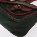Christian Dior Gaucho Shoulder Bag Denim Green Silver Auth 162945V-15