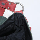 Christian Dior Gaucho Shoulder Bag Denim Green Silver Auth 162945V-23