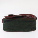 Christian Dior Gaucho Shoulder Bag Denim Green Silver Auth 162945V-5