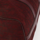 Christian Dior Trotter Canvas Boston Bag Red Gold Auth 162946-8