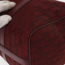Christian Dior Trotter Canvas Boston Bag Red Gold Auth 162946-15