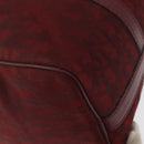 Christian Dior Trotter Canvas Boston Bag Red Gold Auth 162946-16