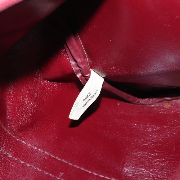 Christian Dior Trotter Canvas Boston Bag Red Gold Auth 162946