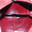 Christian Dior Trotter Canvas Boston Bag Red Gold Auth 162946-18