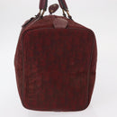 Christian Dior Trotter Canvas Boston Bag Red Gold Auth 162946-3