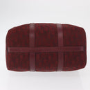 Christian Dior Trotter Canvas Boston Bag Red Gold Auth 162946-5