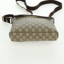 GUCCI GG Supreme Shoulder Bag PVC Beige Gold 223666 Auth 162948-11