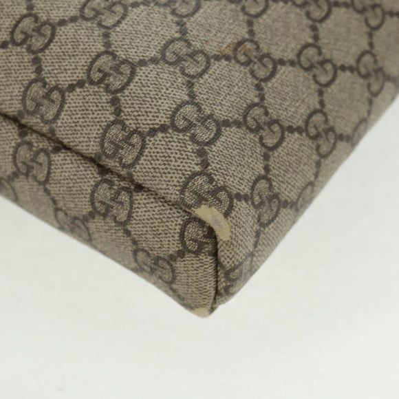 GUCCI GG Supreme Shoulder Bag PVC Beige Gold 223666 Auth 162948