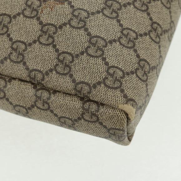 GUCCI GG Supreme Shoulder Bag PVC Beige Gold 223666 Auth 162948