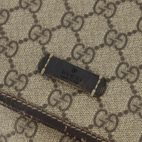GUCCI GG Supreme Shoulder Bag PVC Beige Gold 223666 Auth 162948