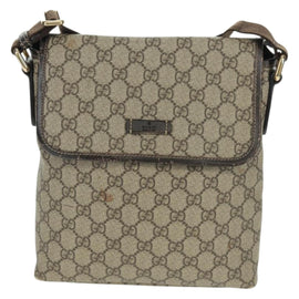 GUCCI GG Supreme Shoulder Bag PVC Beige Gold 223666 Auth 162948 - 0