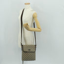 GUCCI GG Supreme Shoulder Bag PVC Beige Gold 223666 Auth 162948-26
