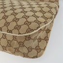 GUCCI GG Canvas Shoulder Bag Beige Gold 121023 Auth 162950-14