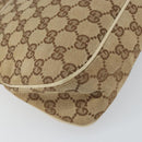 GUCCI GG Canvas Shoulder Bag Beige Gold 121023 Auth 162950-15