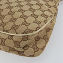 GUCCI GG Canvas Shoulder Bag Beige Gold 121023 Auth 162950-16
