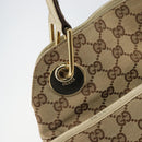 GUCCI GG Canvas Shoulder Bag Beige Gold 121023 Auth 162950-17