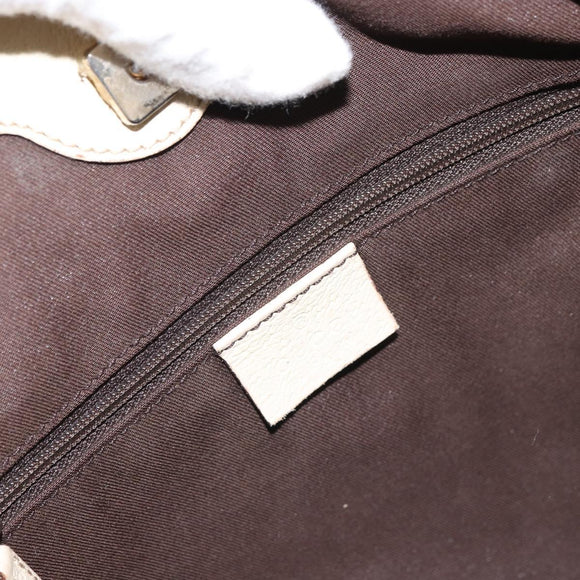 GUCCI GG Canvas Shoulder Bag Beige Gold 121023 Auth 162950