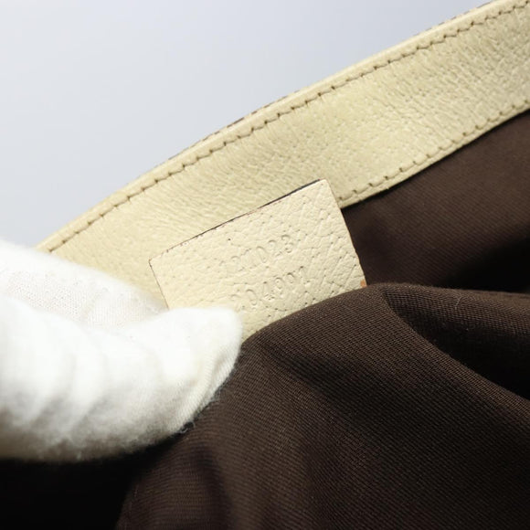 GUCCI GG Canvas Shoulder Bag Beige Gold 121023 Auth 162950