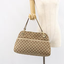 GUCCI GG Canvas Shoulder Bag Beige Gold 121023 Auth 162950-24