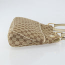 GUCCI GG Canvas Shoulder Bag Beige Gold 121023 Auth 162950-3