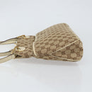 GUCCI GG Canvas Shoulder Bag Beige Gold 121023 Auth 162950-4