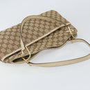 GUCCI GG Canvas Shoulder Bag Beige Gold 121023 Auth 162950-6