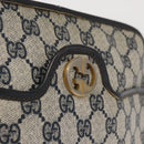 GUCCI GG Supreme Shoulder Bag PVC Navy Auth 162951-19