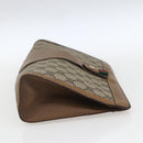 GUCCI GG Supreme Web Sherry Line Clutch Bag PVC Beige 89 01 033 Auth 162952-4