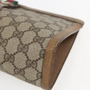 GUCCI GG Supreme Web Sherry Line Clutch Bag PVC Beige 89 01 033 Auth 162952-7