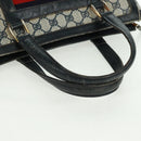 GUCCI GG Supreme Sherry Line Hand Bag PVC Navy Gold Auth 162954-7