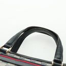 GUCCI GG Supreme Sherry Line Hand Bag PVC Navy Gold Auth 162954-8