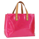 LOUIS VUITTON Monogram Vernis Reade PM Hand Bag Fuchsia Pink M91221 Auth 162960-1