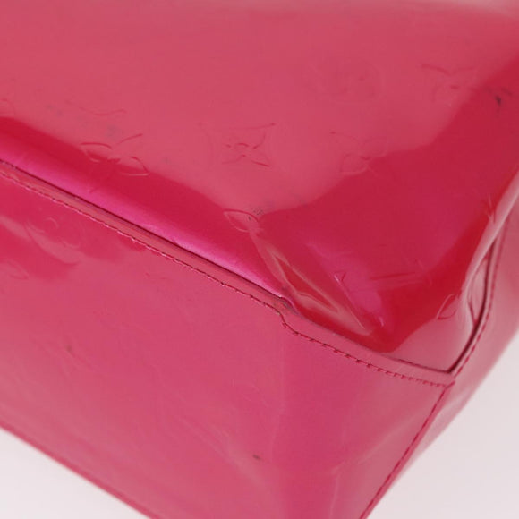 LOUIS VUITTON Monogram Vernis Reade PM Hand Bag Fuchsia Pink M91221 Auth 162960