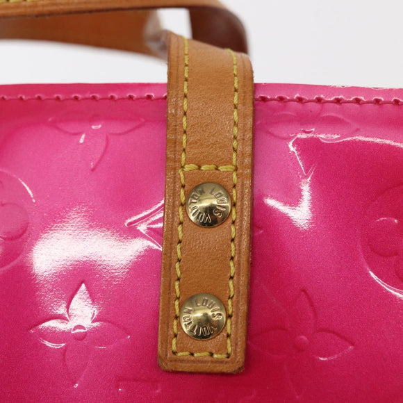 LOUIS VUITTON Monogram Vernis Reade PM Hand Bag Fuchsia Pink M91221 Auth 162960
