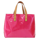 LOUIS VUITTON Monogram Vernis Reade PM Hand Bag Fuchsia Pink M91221 Auth 162960-13