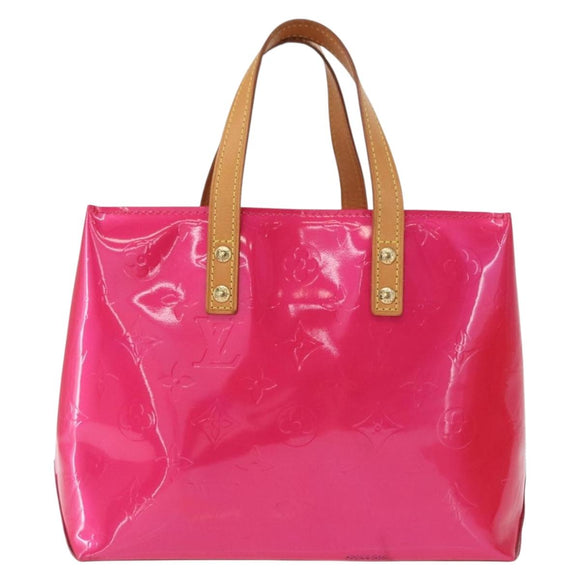 LOUIS VUITTON Monogram Vernis Reade PM Hand Bag Fuchsia Pink M91221 Auth 162960